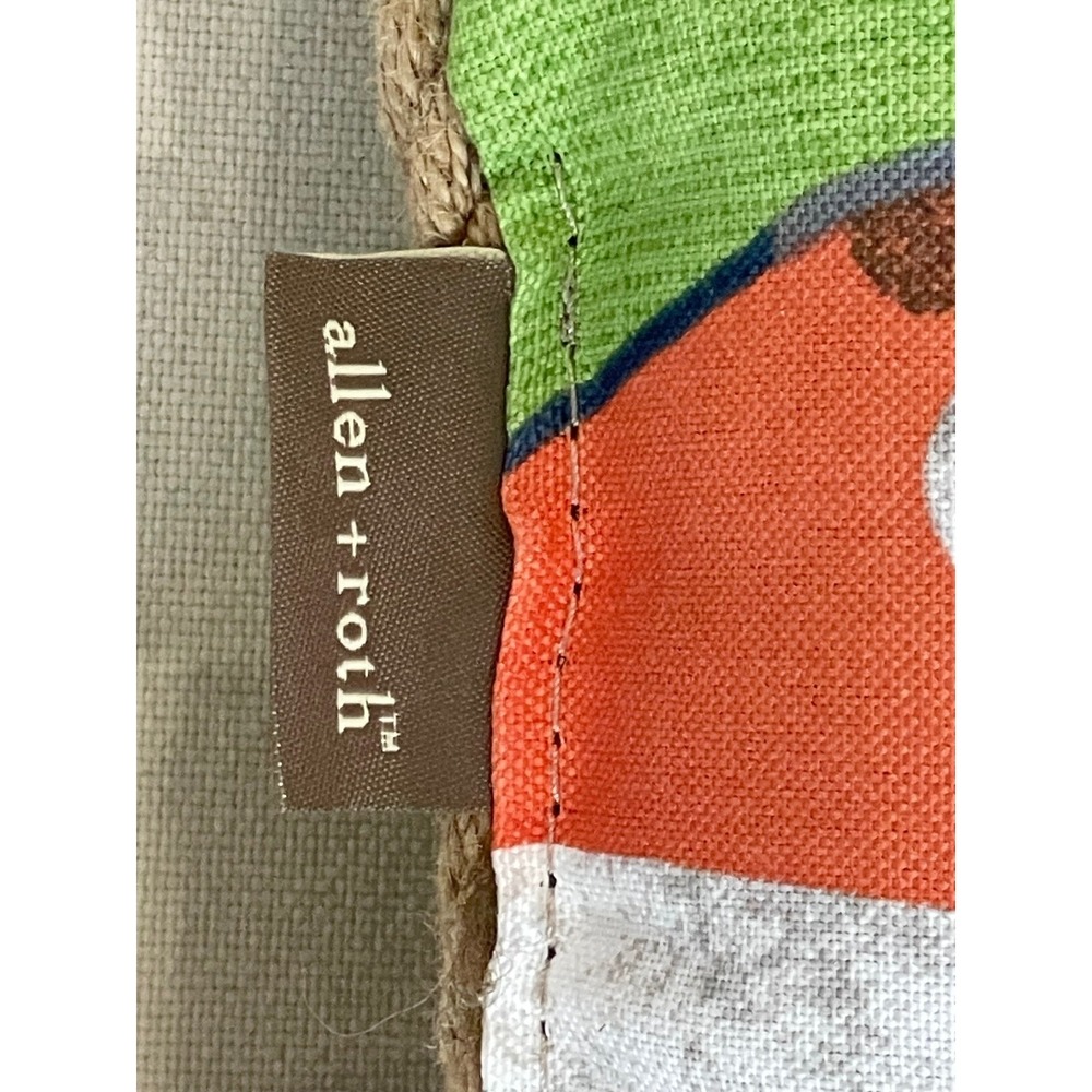 Parrot Bird Indoor/Outdoor Throw Pillows Square Rope Edge Allen + Roth Set 2 - Picture 8 of 9